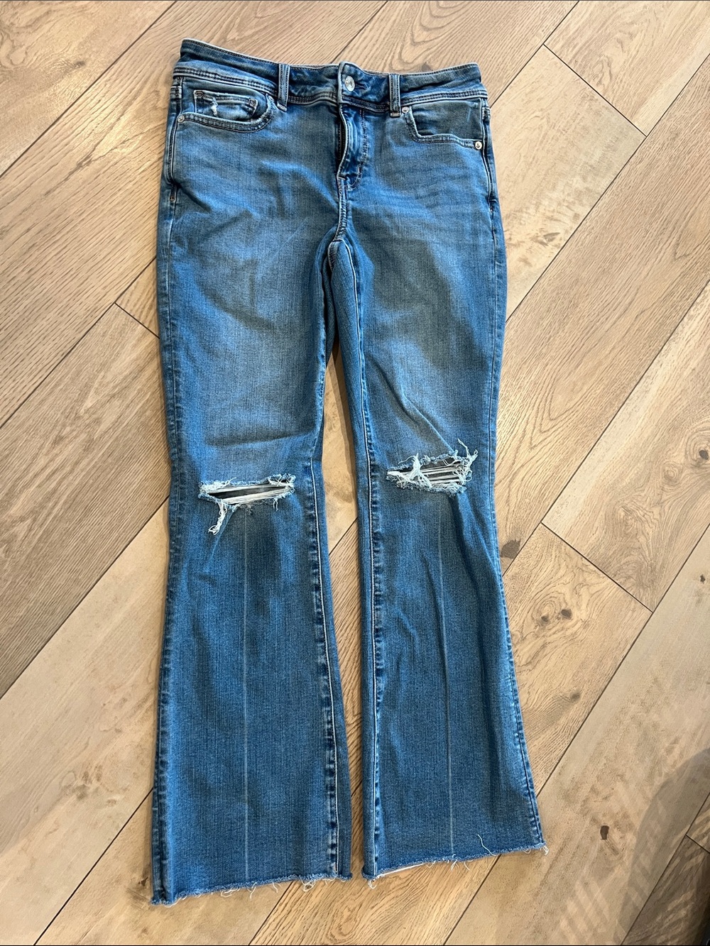 American Eagle Distressed Women's Kickboot Jeans